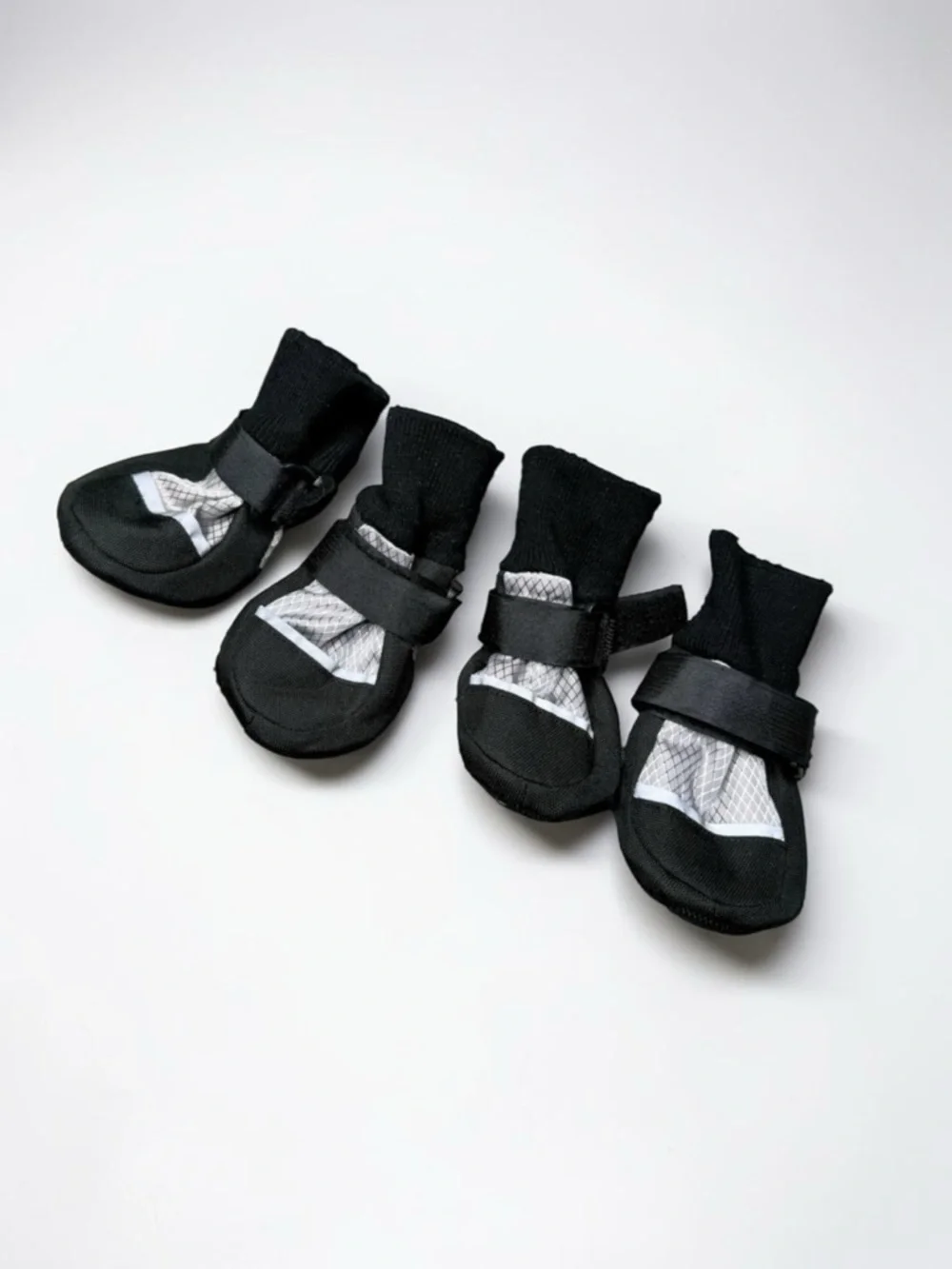 Dog Boots Shoes Rain Shoes Waterproof Reflective Black Small
